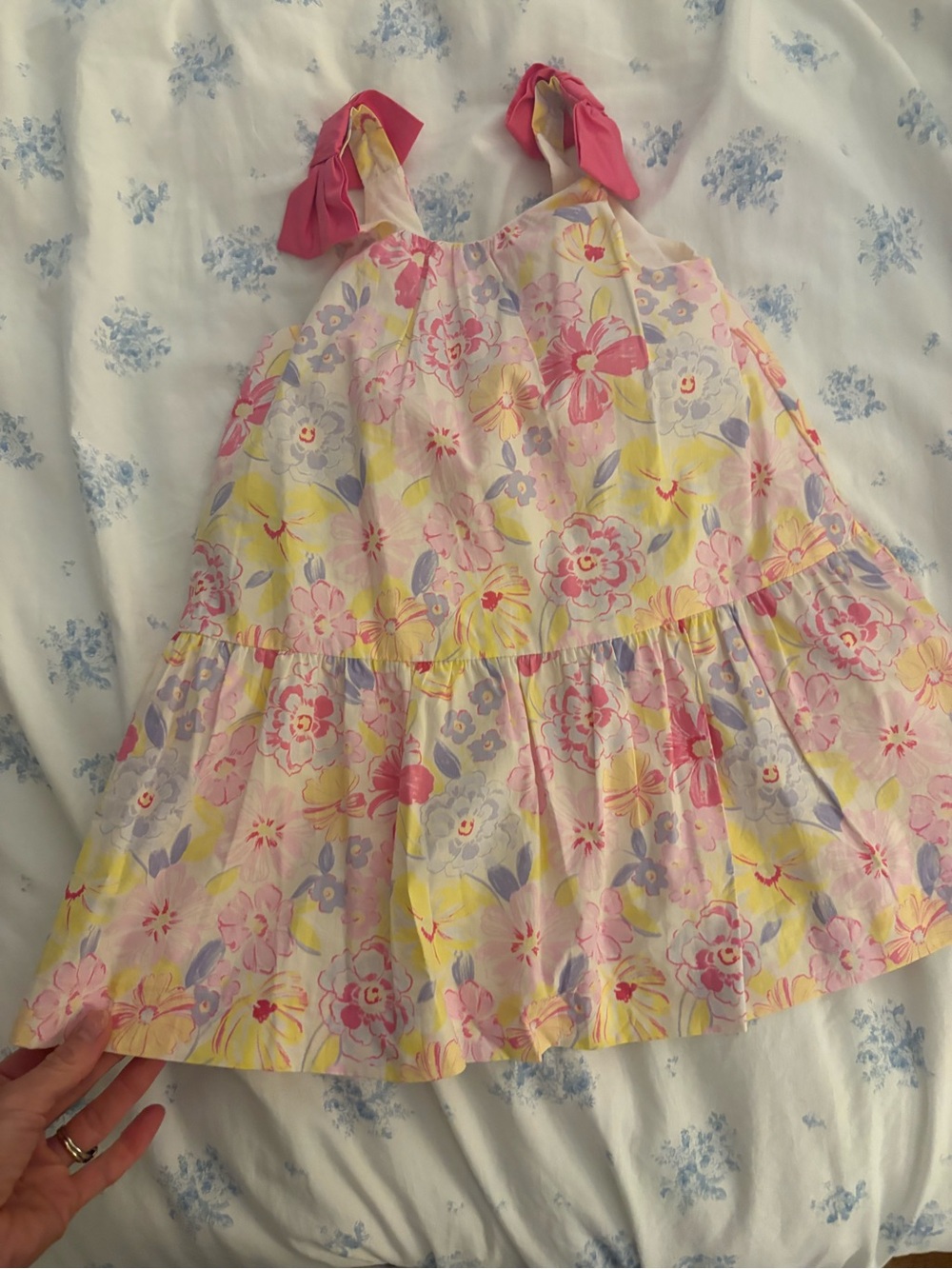 Zara Pink Yellow Floral Tiered Sundress